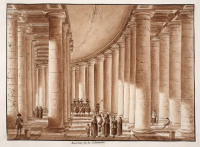 Interno del colonnato di Piazza San Pietro da Agostino Tofanelli